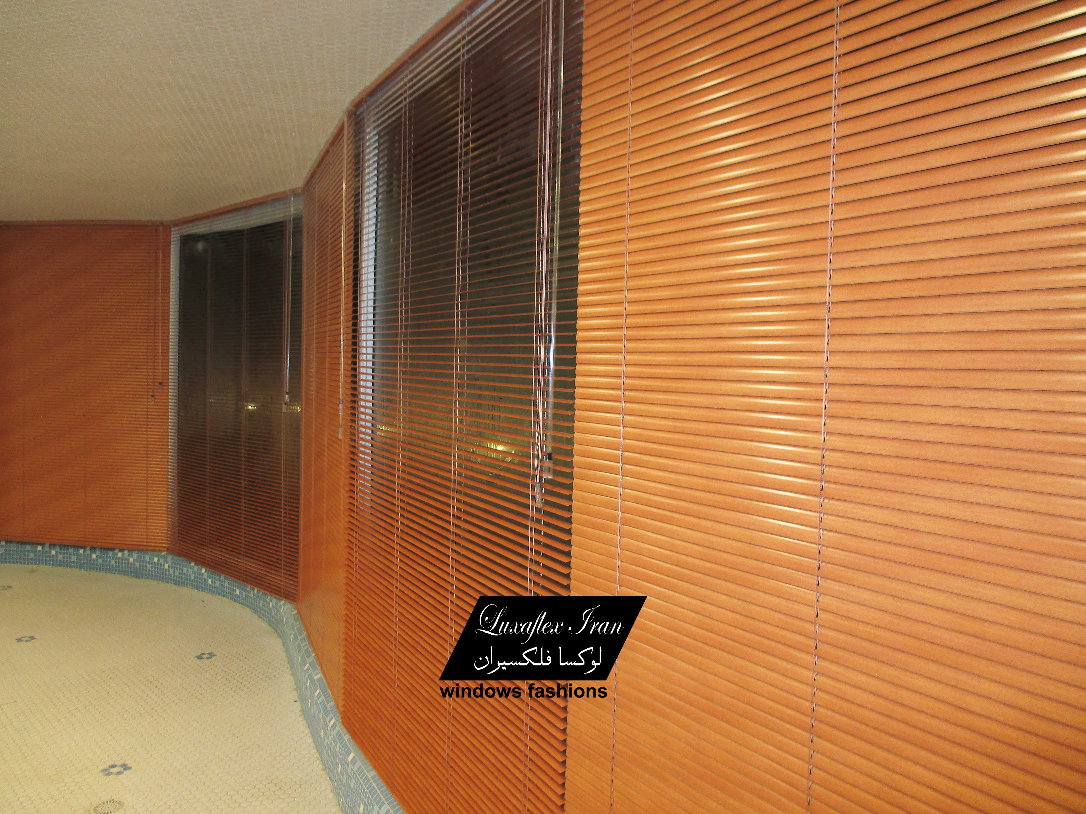 16mm Aluminum Venetian Blind Wood Grain