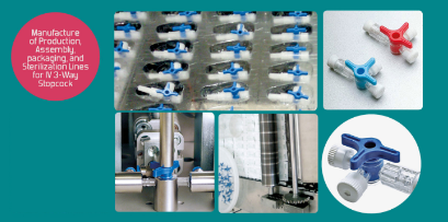 Angiocath Three-Way Production Line