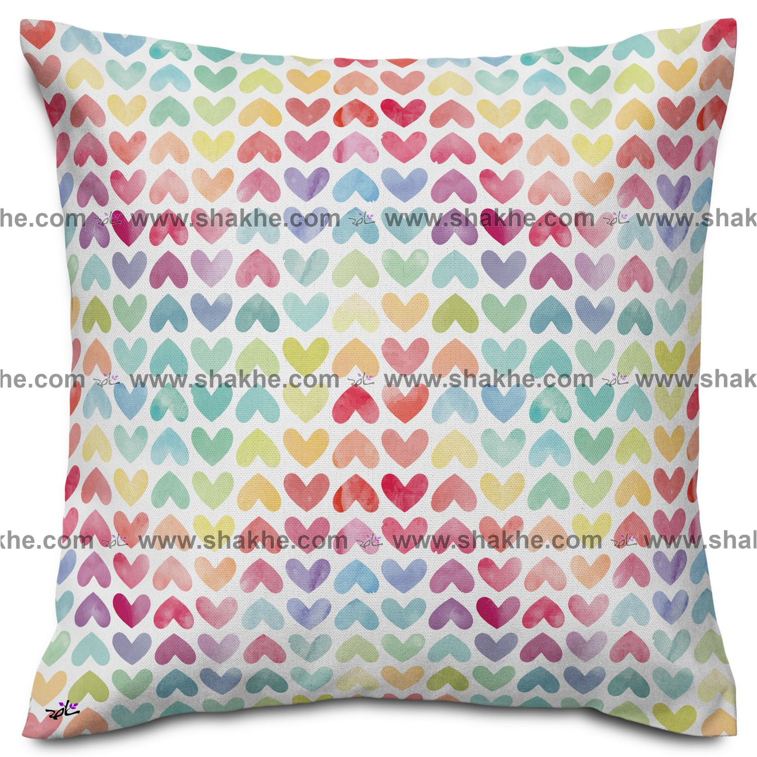 Rainbow Heart Cushion